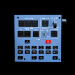 Rowsfire A103 A320 ECAM & Landing Gear Panel V3.0 – Backlit Aluminium